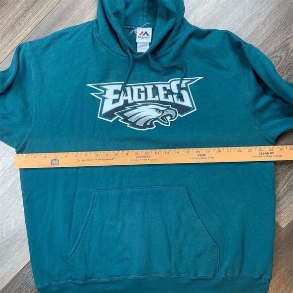 Vintage Philadelphia Eagles NFL Pullover Hoodie Men's XL Green - Picture 4 of 6